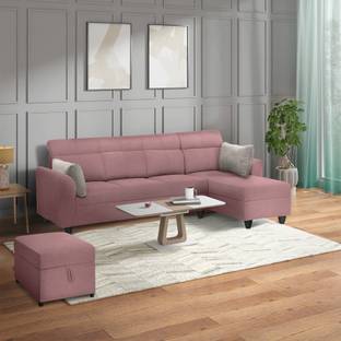 duroflex Zivo Plus Interchangeable Lounger (Chaise) Set Fabric 5 Seater  Sofa