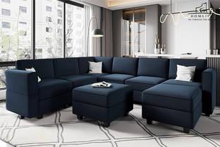 Homeify Skyler for Living Room Fabric 7 Seater  Sofa