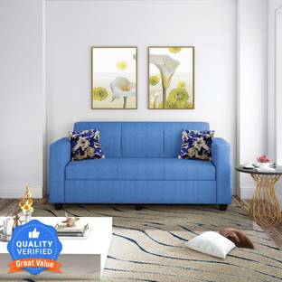 Flipkart Perfect Homes Burano Fabric 3 Seater  Sofa