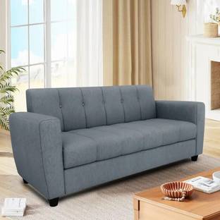WAKESURE Premium Quality Velvet Fabric 3 Seater  Sofa