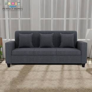 Flipkart Perfect Homes Omega Jut Fabric 3 Seater  Sofa