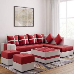 lifestyle furniture SIGNATURE MAHROON Leatherette 8 Seater  Sofa