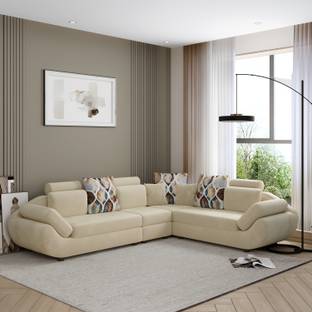 Flipkart Perfect Homes Alora Fabric 6 Seater  Sofa