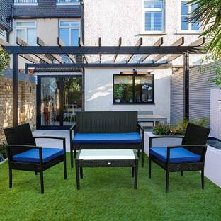 Mymigos Sofa Set For Outdoor ,Garden ,Poolside Fabric 3 + 1 + 1 Sofa Set