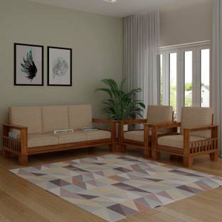 Ganpati Arts Fabric 3 + 1 + 1 Sofa Set