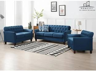 Homeify Aulora Fabric for Living Room Fabric 3 + 2 + 2 Sofa Set