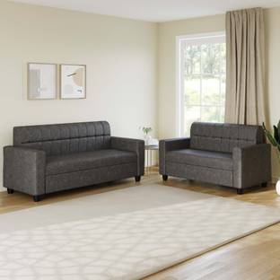Allie Wood Fabric 3 + 2 Sofa Set