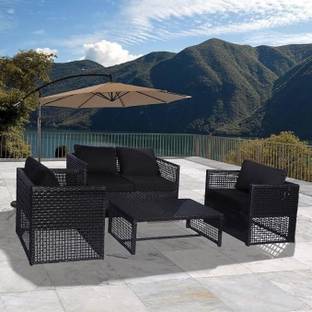 Mymigos 4 Piece Outdoor Indoor Fabric 3 + 1 Sofa Set