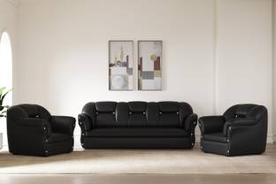 Flipkart Perfect Homes Bella Leatherette 3 + 1 + 1 Sofa Set
