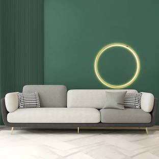 NG Decor Gray Upholstered Sofa 4-Seaters Modern Gold Couch for Living Room in Large Fabric 2 + 2 Sofa Set