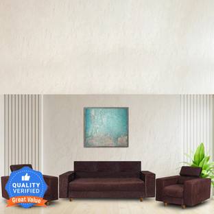 Seventh Heaven Berlin 5 Seater Sofa, Extra Spacious, Chenille Molfino Fabric: Fabric 3 + 1 + 1 Sofa Set