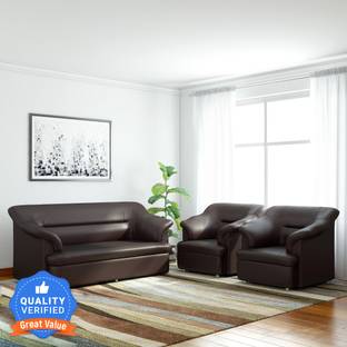Bharat Lifestyle Sagittarius Leatherette 3 + 1 + 1 Sofa Set