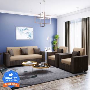 Flipkart Perfect Homes Crete Fabric 3 + 1 + 1 Sofa Set