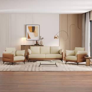 Wakefit Komodo Leatherette 3 + 2 + 1 Sofa Set