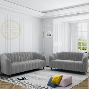 CARLTON LONDON Amelia Tufted Back Fabric 3 + 2 Sofa Set