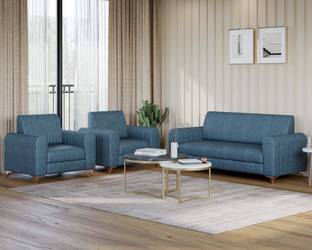 TAKELWOOD Fabric Five Seater Sofa Set For Living Room/ Office/ Guest Room || Fabric 3 + 1 + 1 Sofa Set