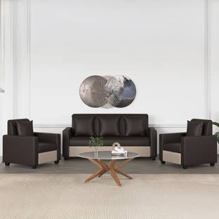 WESTIDO Solitaire Leatherette 3 + 1 + 1 Sofa Set