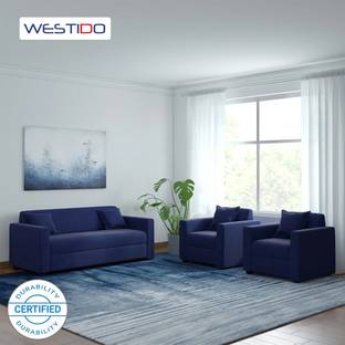 WESTIDO Lowkey Beige Fabric 3 + 1 + 1 Sofa Set