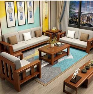 Deepak Art SOlid sheesham wood 6 seter sofa set for loving room Solid Wood 3 + 2 + 1 Sofa Set