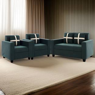 Craftjar Fabric 2 + 1 + 1 Sofa Set
