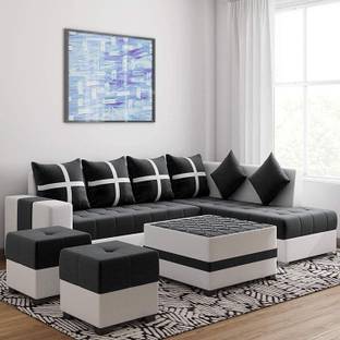 sugandha RHS Premium Quality Velvet Fabric 3 + 2 + 2 + 1 Sofa Set