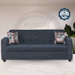 Fusion Furniture Factory 3 Seater Dark Grey Falcon Sofa Fabric 3 Seater  Sofa