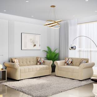 Bharat Lifestyle Alina Fabric 3 + 2 Sofa Set