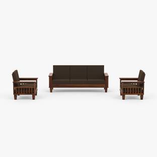 Taskwood Furniture Solid Sheesham Wood For Living Room / Office/ Hotel/ Café| Fabric 3 + 1 + 1 Sofa Set