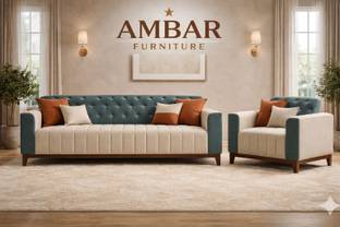 AMBAR AM0012 Solid Wood 3 + 1 Sofa Set