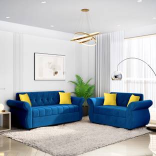 Bharat Lifestyle Alina Fabric 3 + 2 Sofa Set