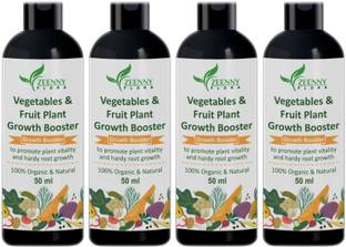 Zeenny Flora Pack Of 4, Plant Boost Liquid Organic Fertilizer, For Fruit & Vegetable Plants Fertilizer