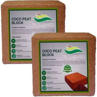 GARDENSCOIR Cocopeat Block for Home Garden Plants 10 Kg Soil