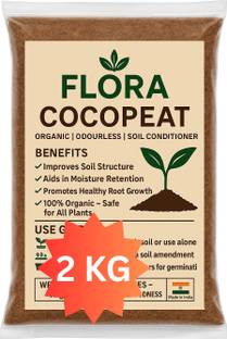Flora Mart Organic Cocopeat 1kg Fertilizer for Plants Potting Soil Mix Compost Ugaoo Manure, Fertilizer, Potting Mixture