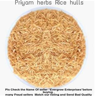 EVERGROW Natural Organic Rice Husk for Plants Gardening - (Pack of 3 KG) Husk