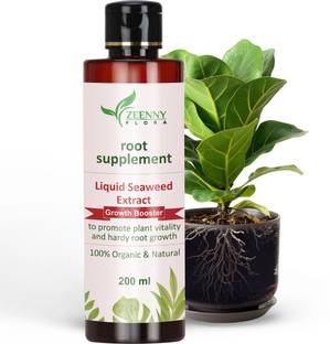 Zeenny Flora Plant Booster For Speed Growth, Liquid Seaweed Extract, Organic Plant Boost Fertilizer
