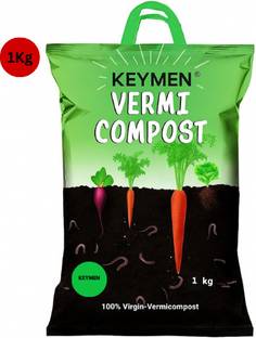KEYMEN Pure and organic Vermicompost (1kg) for your plants Manure