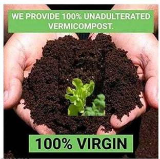 EVERGROW 100% Organic Pure Vermi Compost for Home Garden, Nursery & Plants ( 5 Kg ) Manure