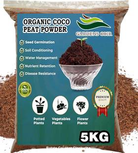 GARDENSCOIR COCO PEAT POWDER - 5 KG coir pith loose and dry Ready to use potting mixture Soil