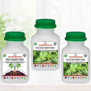 Erwon Tulsi Plant Complete Growth Tonic Combo Pack. Manure