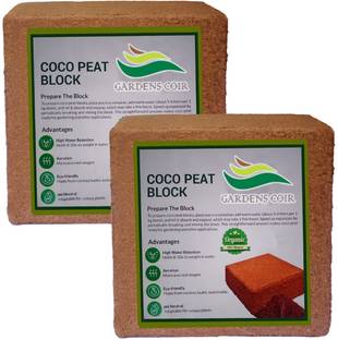 GARDENSCOIR Cocopeat Block for Home Garden Plants 10 Kg Soil