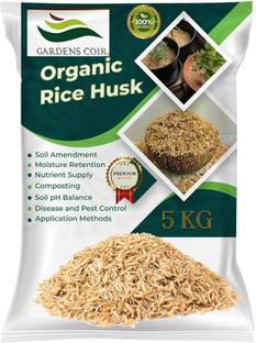 GARDENSCOIR Organic Rice Husk for Plants 5 kg | Best Horticuture Grade Rice Husk Husk