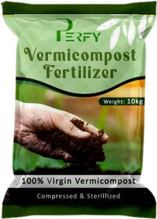 PERFY Vermicompost 10KG Natural Fertilizer for Home Gardening, Enriched Soil Mix Fertilizer