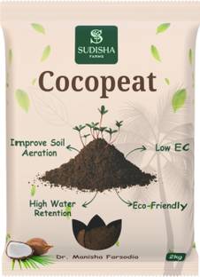 Sudisha Farms Premium Cocopeat Powder for Plants-Best for seed germination and hydroponics 2kg Fertilizer