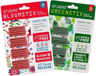 lazy gardener Organic Plant Food Sticks GreenStix + BloomStix Combo Fertilizer