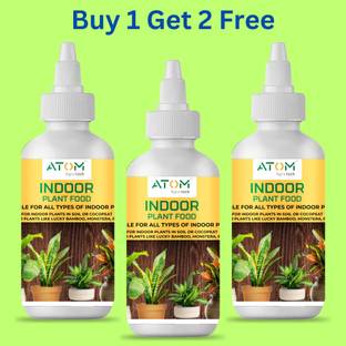 ATOM Agrotech 3Pc Combo of Indoor Plant Growth Special Supplement | For All Indoor Plants Fertilizer, Manure