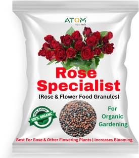 ATOM Agrotech Rose Plant Special Organic Fertilizer | For Rose and other Flowering Plants Fertilizer, Manure, Potting Mixture