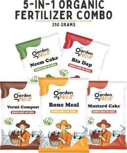 GardenNest 5-in-1 Organic Combo - Neem Cake, Bonemeal, Vermicompost, Biodap, Mustard Cake Manure