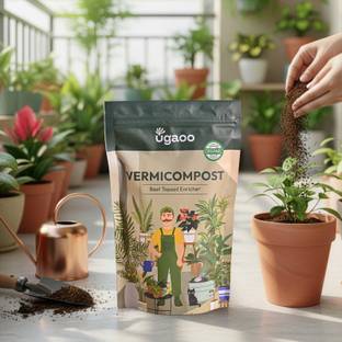 UGAOO Organic Vermicompost Fertilizer for Plants-500g Soil