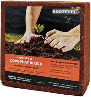 Rootfuel Cocopeat Block for Home Garden Plants Potting Mixture Manure