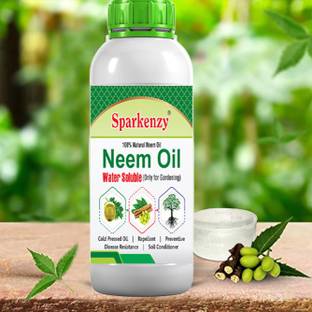 SparKenzy Natural Neem Khali organic Neem oil 100ml for Home gardening plants Fertilizer, Potting Mixture